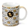 Nici 44014 Tasse MIAU Katze Herzmuster Schwarz Gold 8x9,5 Cm Porzellan -Nici Verkäufe 2026 44014