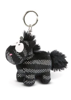 Nici 44950 Schlüsselanhänger Schwarz-silbernes Einhorn Starlight Mystery Ca 10cm