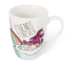 Nici 45701 Porzellantasse Einhorn-Drache Ruby De La Rosa Friends Forever 350ml