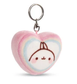 Nici 48221 Schlüsselanhänger Herzförmig Molang Regenbogen 8cm Plüsch Kawaii -Nici Verkäufe 2026 48221 02 ZA Frei