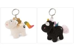 Nici 47370+47371 Schlüsselanhänger SET Einhorn Rainbow Yin & Yang 10cm Plüsch